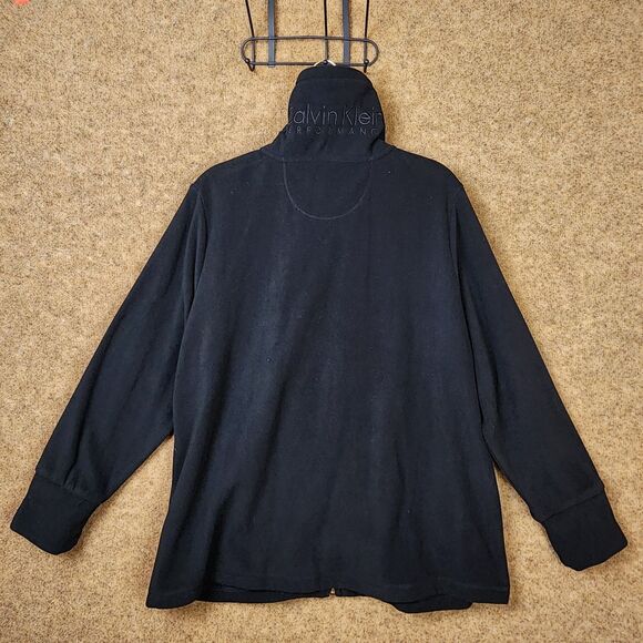 NWT Calvin Klein Performance Women Fleece Jacket Full Goldtone Zip High-Neck 1X - Picture 9 of 13